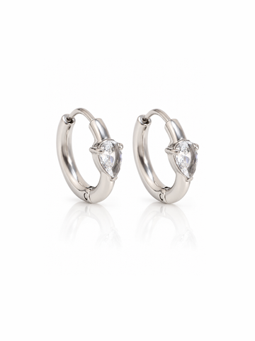 Demi Silver Huggie Hoops