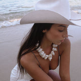 Oceana Statement Necklace with Pearls and Seashells