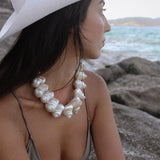 Oceana Statement Necklace with Pearls and Seashells