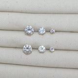 The Zirconia Stud Earrings Trio Set
