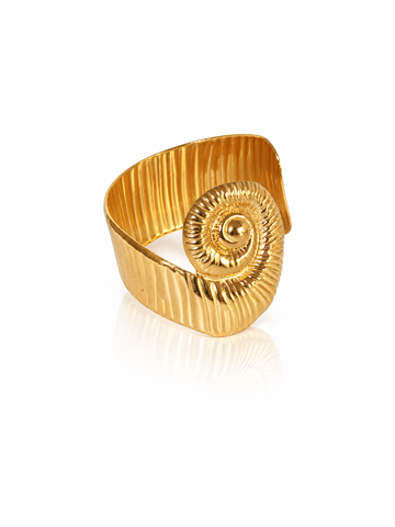 Seashell Sculptural Cuff Bracelet