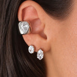 Blair Silver Oval Stud Earrings