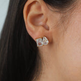 Duo Crystal Stud Earrings