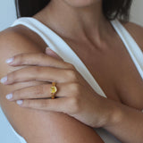 Taylor Yellow Zircon Ring Golden