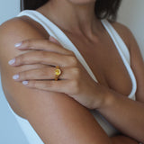 Taylor Yellow Zircon Ring Golden