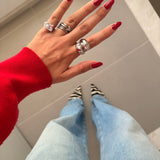 Sofia Toi et Moi Silver Adjustable Ring