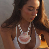Saint-Tropez Pearl Scallop Shell Necklace