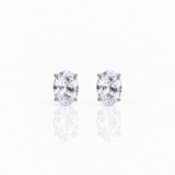 Blair Silver Oval Stud Earrings