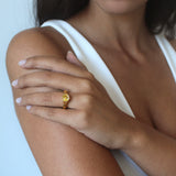 Taylor Yellow Zircon Ring Golden