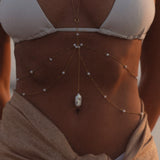Delos Baroque Pearl Body Chain