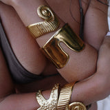 Seashell Sculptural Cuff Bracelet