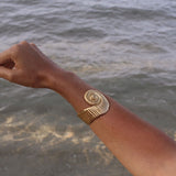 Seashell Sculptural Cuff Bracelet