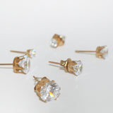 The Zirconia Stud Earrings Trio Set