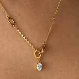 Claire Golden Bezel Necklace