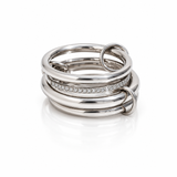 Maya 4 Layers Silver Stacked Ring