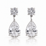 Crystal Drop Silver Earrings