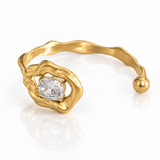 Harlow Golden Zircon Cuff Bracelet