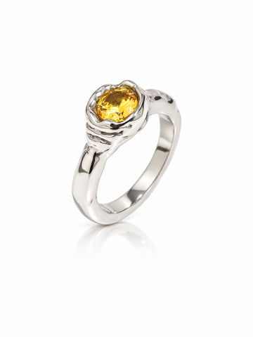 Taylor Yellow Zircon Ring Silver