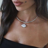 Polly Silver Choker Necklace