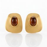 Bold Cleo Golden Espresso Earrings
