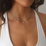 Claire Golden Bezel Necklace