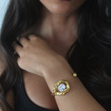 Harlow Golden Zircon Cuff Bracelet