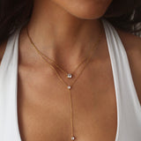 Claire Golden Bezel Necklace