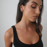Demi Silver Huggie Hoops