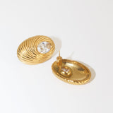 Luna White Zircon Earrings