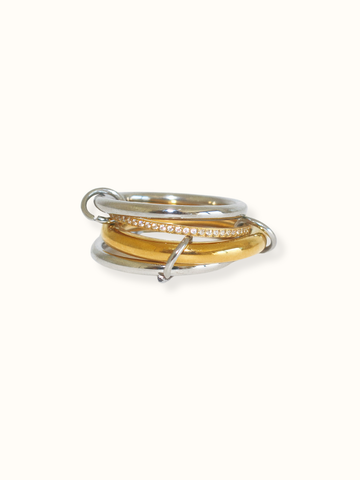 Maya 4 Layers Mixed Stacked Ring