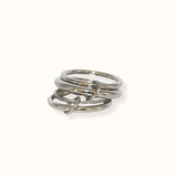 Maya 4 Layers Silver Stacked Ring