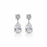Crystal Drop Silver Earrings