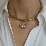 Polly Golden Choker Necklace