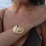 Seashell Sculptural Cuff Bracelet
