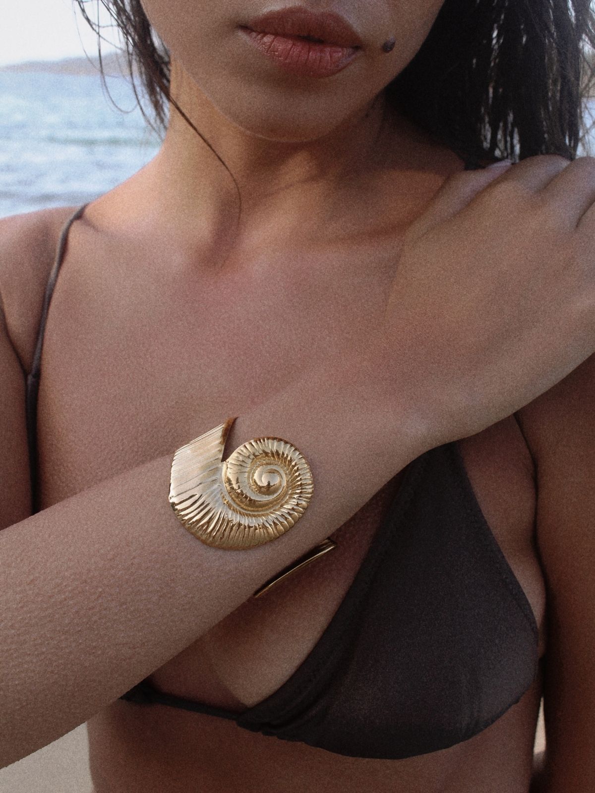 Seashell Sculptural Cuff Bracelet