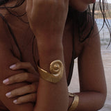 Seashell Sculptural Cuff Bracelet