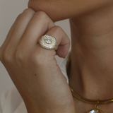 The Pinky Pavé Ring