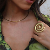 Gaia One Size Spiral Ring