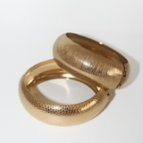 The Textured Chunky Bangle Bundle Bracelet