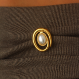 The Pearl Swirl Brooch