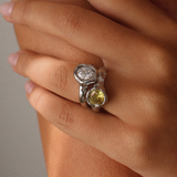 Taylor Yellow Zircon Ring Silver