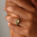 Taylor Yellow Zircon Ring Silver
