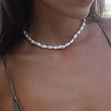 Ocean Natural Baroque Pearls Choker