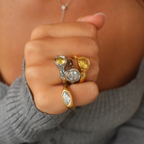 Taylor Yellow Zircon Ring Silver
