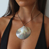 Jingle Seashell Adjustable Cord Necklace