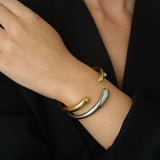 Phoebe Silver Bangle Bracelet