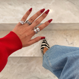 Sofia Toi et Moi Silver Adjustable Ring
