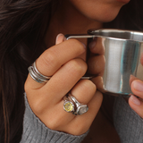 Taylor Yellow Zircon Ring Silver