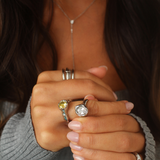 Chloé White Zircon Ring Silver