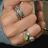 Taylor Yellow Zircon Ring Silver